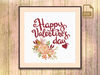 Happy Valentines Day Cross Stitch Pattern, Valentine Cross Stitch Pattern, Flowers Cross Stitch Pattern, Valentine Cross Stitch Pattern #lv_011