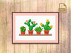 Cactus Cross Stitch Pattern, Potted Plant Cross Stitch Pattern, Succulent Cross Stitch Pattern, Cactus Pattern, Modern Cross Stitch #oth_018