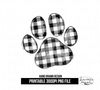 Plaid Dog Paw Print Sublimation PNG design.jpg