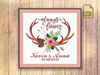 Always And Forever Wedding Cross Stitch Pattern, Personalized Wedding Gift Cross Stitch Pattern, Modern Home Decor #wd_011