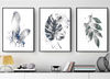 set of 3 prints tropical leaves in gray tones download