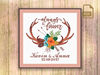 Always And Forever Wedding Cross Stitch Pattern, Personalized Wedding Gift Cross Stitch Pattern, Modern Home Decor #wd_012