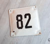 82 address house number plaque black white