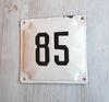 85 address house number plaque white black
