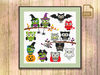 Halloween Owls Cross Stitch Pattern, Owls Cross Stitch Pattern, Halloween Cross Stitch Pattern, Halloween Gift, Holiday Decoration #hll_007