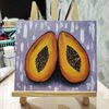 Acrylic-painting-still-life-fruit-two-halves-papaya-4