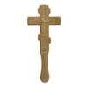 Wooden post-cutting cross made of oak, with a crucifix