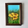 Handwritten-mushroom-chanterelle-in-the-clearing-by-acrylic-paints