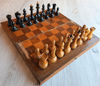 antique russian small wooden chess set 1950s