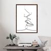 Prints drawn in one line, minimalist poster on the theme of love 1