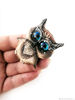 Owl owlet with big eyes