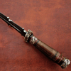 Custom Handmade Damascus Steel Hunting Dagger Knife With leather Sheath hain.jpg
