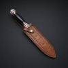 Damascus Steel Beautiful Handmade Dagger Knife With Leather Sheath.jpg