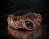 Hawkeye Stone copper wire wrapped bracelet handmade jewelry (2).jpeg