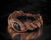 Hawkeye Stone copper wire wrapped bracelet handmade jewelry (4).jpeg