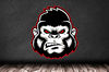 Ferocious Gorilla Head Sticker Full Color