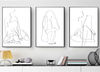 Woman Prints drawn in one line, minimalist poster 3