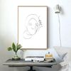 Woman Prints drawn in one line, minimalist poster 1