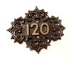 120 address number plaque cast iron