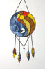 Stained glass Yin Yang dreamcatcher in blue and yellow with sun and moon symbols on a white background.jpg