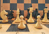 queens gambit soviet wooden chess pieces set vintage