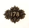 vintage apt 178 door number plaque cast iron