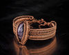 faceted amethyst pure copper wire wrapped bracelet bangle handmade jewelry wire wrap art (4).jpeg