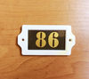 apt door number sign 86 plate