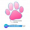 Customisable Editable Dog Paw Photo Frame Canva Template.png