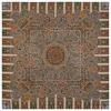 wool brown pavlovo posad shawl size 89x89 cm 789-1