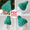 four example of crochet beanie hat for the tutorial