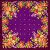 purple pavlovo posad wool shawl wrap size 89x89 cm 1317-7