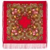 red original pavlovo posad shawl wrap size 89x89 cm 779-3