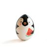 wooden painted egg cute penguin with watermelon