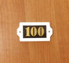 100 address door number sign plastic vintage