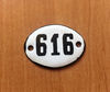 616 address door number sign vintage