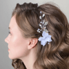 Floral white branch, Wedding hair accessory, Flower accessory, Wedding vine, on the bride