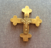 jesus christ russian vintage brass cross