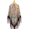 rare elite original pavlovo posad shawl handmade fringe 1028-17