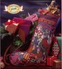 vintage pattern cros stitch christmas stocking