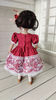 Red with white lace dress for Little Darlijg doll-3.jpg
