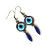 Evil eye earrings - blue evil eye - Enamel Earrings - Gift Eye earrings - Good luck- glass cabochon - Evil Eye Jewelry.jpg