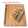 Bamboo Cheese Board And Knife Set – Wood Charcuterie Platter Serving Tray – Round Bamboo Cheese Board With Cutlery Set (Cheese Knives Included) - 9.jpg