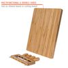 Bamboo Cheese Board And Knife Set – Wood Charcuterie Platter Serving Tray – Round Bamboo Cheese Board With Cutlery Set (Cheese Knives Included) - 10.jpg