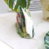 Napkin holder with succulents - Home decor with cactus glass - fused glass art