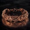 pure copper wire wrapped bracelet bangle handmade jewelry weavig gewellery antique style art 7th 22nd anniversary gift her woman man (2).jpeg