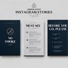 Airbnb Instagram Templates, 12 Story templates, Canva template,