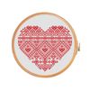 cross stitch heart folk art valentines day wedding birthday mothers day gift .jpg