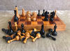 big wooden soviet chess set vintage