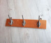 vintage hanger hooks wall plank retro